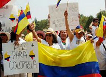 Marcha popular na Colômbia manifesta apoio a diálogos de paz