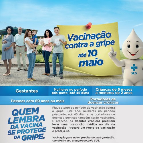 Secretaria de Saúde abre as portas sábado, 4, para vacinar contra gripe