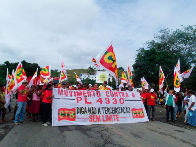 Centrais sindicais unidas para engavetar PL 4330, defende presidente da CTB