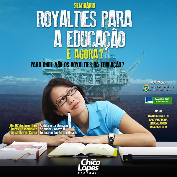 Grande seminário em Fortaleza, no dia 2/12, discutirá a aplicação dos royalties do petróleo para a educação