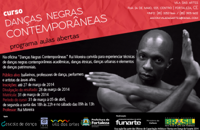 Curso aborda contemporaneidade de danças étnicas com ênfase na cultura negra na Vila das Artes
