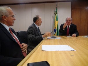 Ex-Prefeito Edvaldo, senador Inácio e ministro Paulo Bernardo