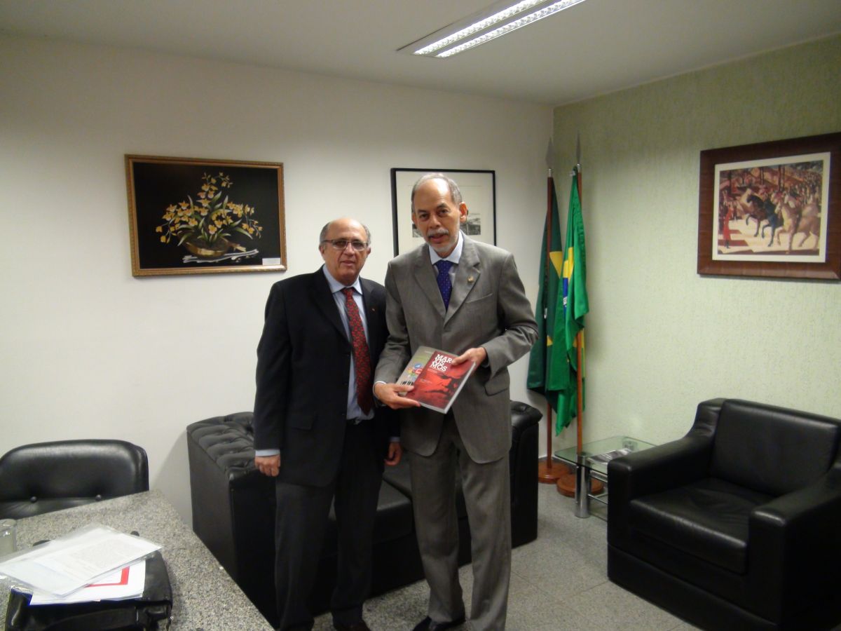 Professor Rubens Pinto Lyra visita senador Inácio